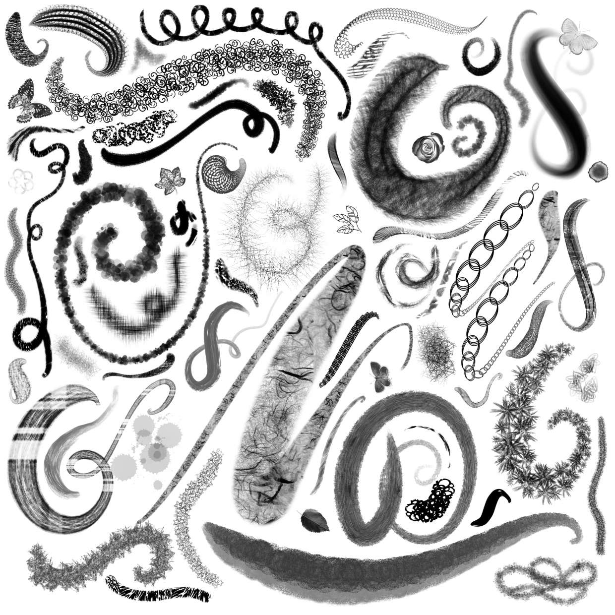 原创手绘笔刷 - Procreate笔刷预览效果