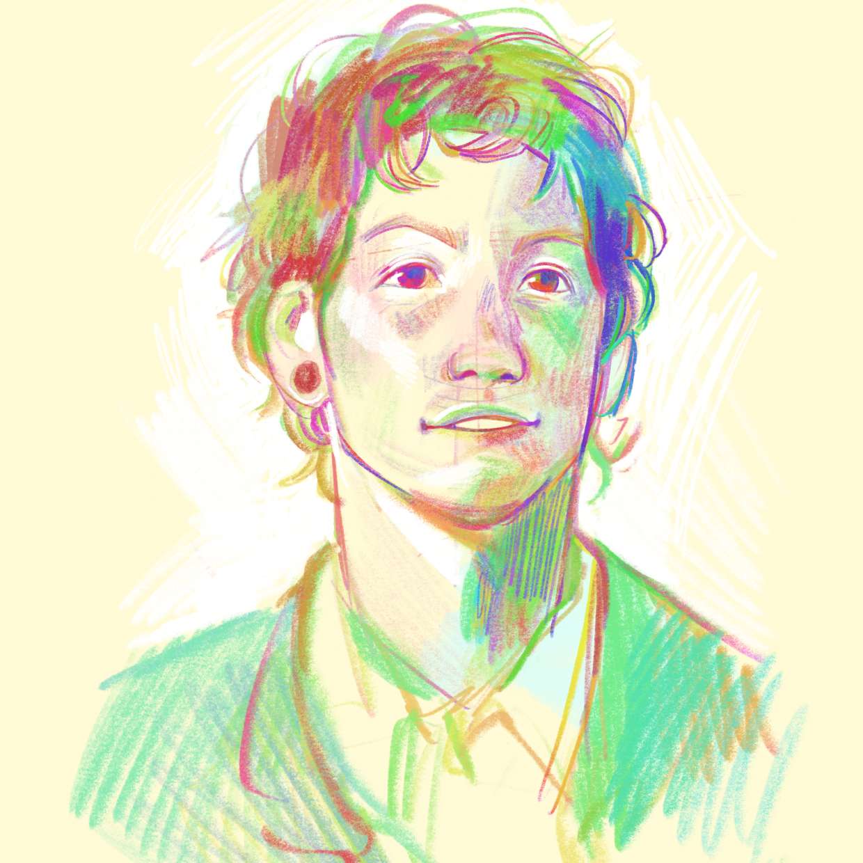 彩虹魔法铅笔刷 - Procreate笔刷预览效果