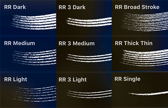 锈迹刮痕笔刷 - Procreate笔刷预览效果